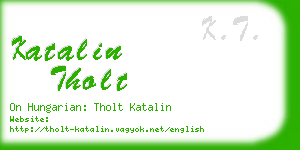 katalin tholt business card